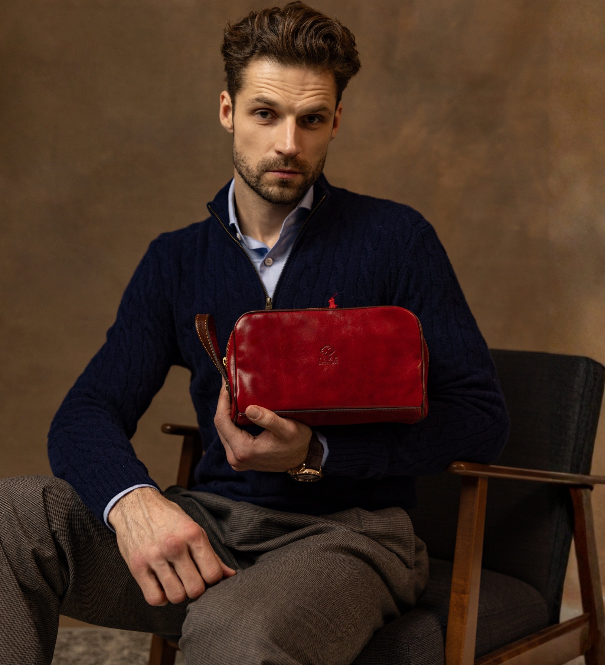 Leather Cosmetic Bag Dopp Kit - All the Kings Men