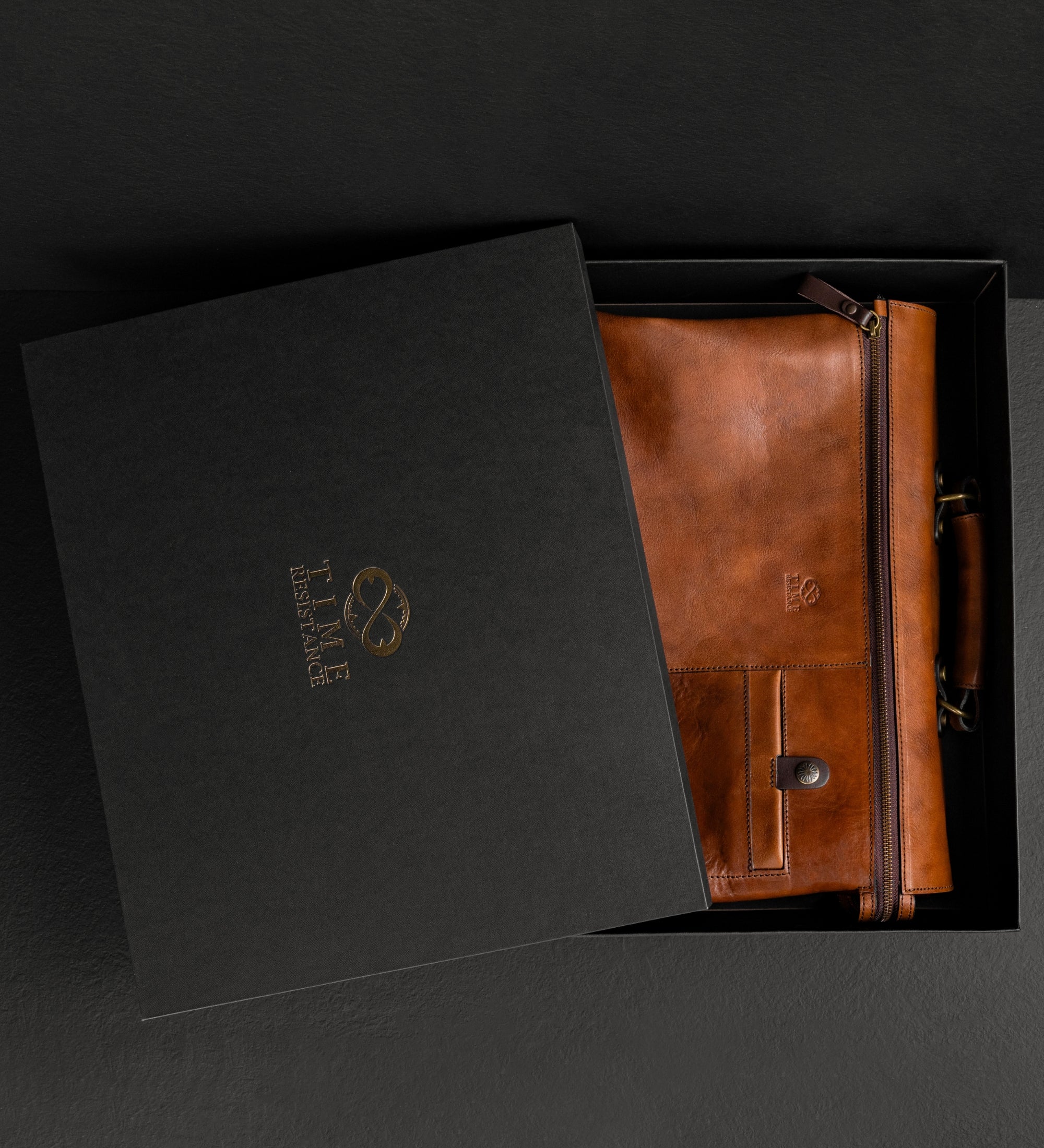 Brown Leather Briefcase Laptop Bag for Women - From Here to Eternity