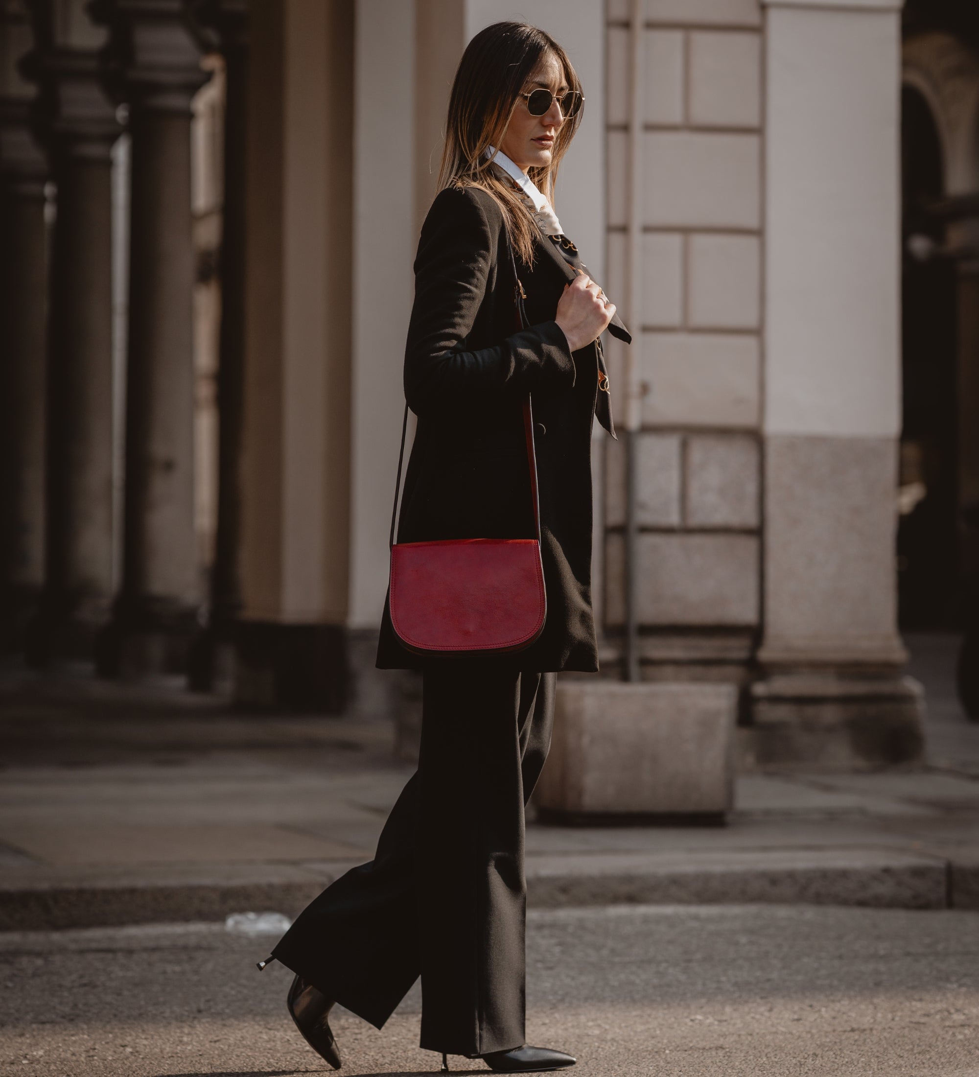 Leather Saddle Bag Cross Body Bag for Women - Moonfleet