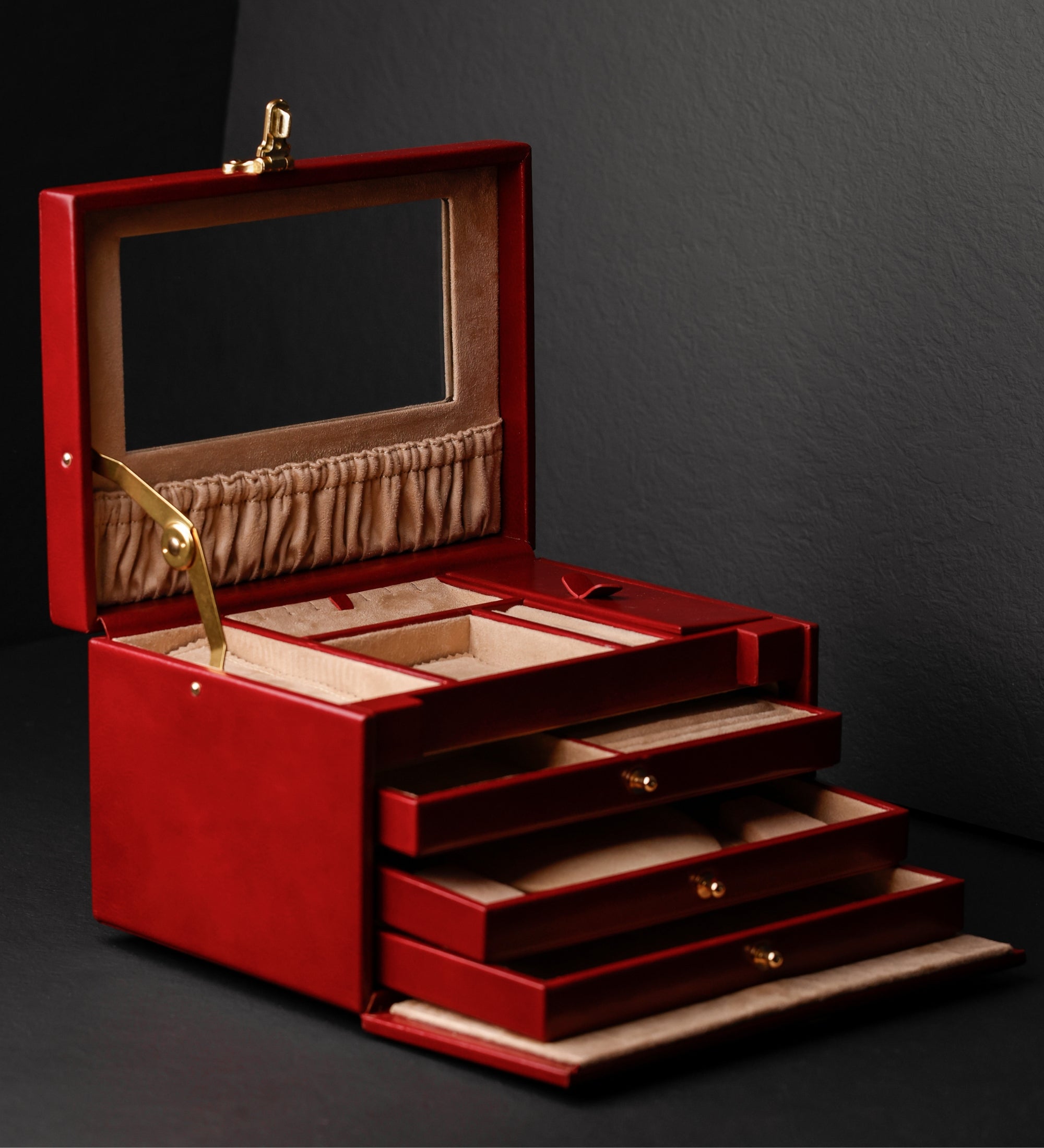 Large Leather Jewelry Box for Women - The Portrait of a Lady