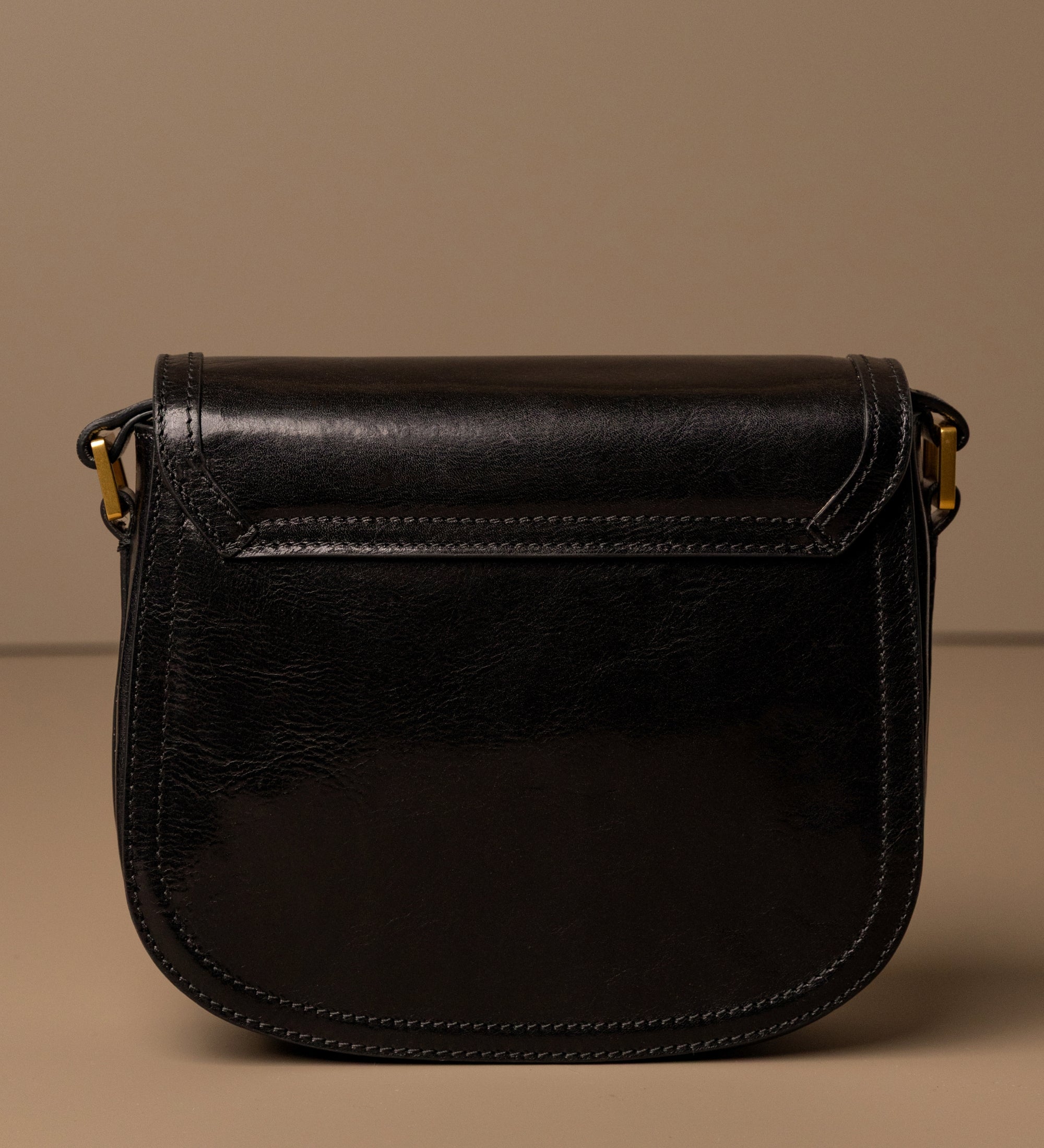 Womens Leather Saddle Bag - Villette