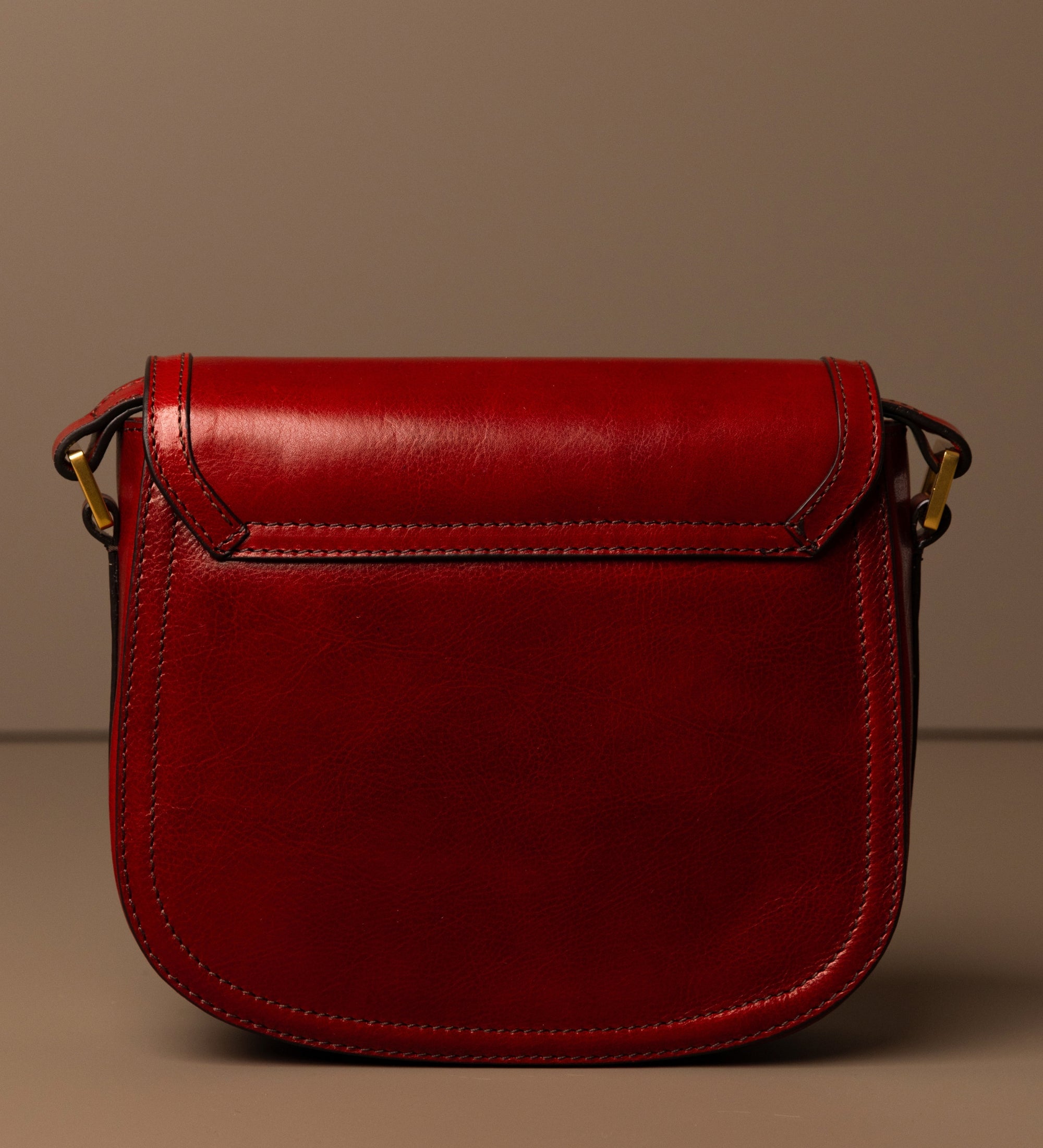 Womens Leather Saddle Bag - Villette