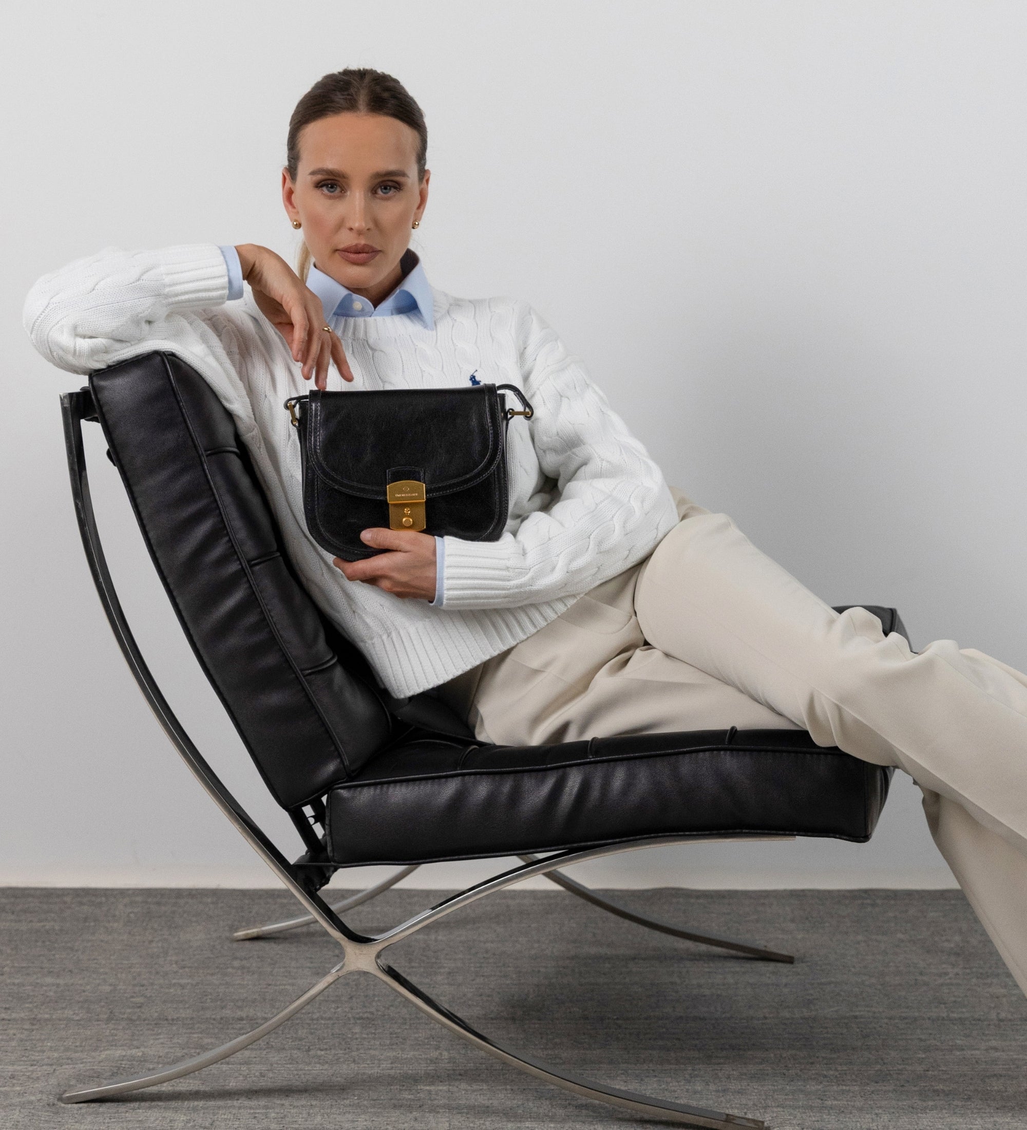 Womens Leather Saddle Bag - Secrets