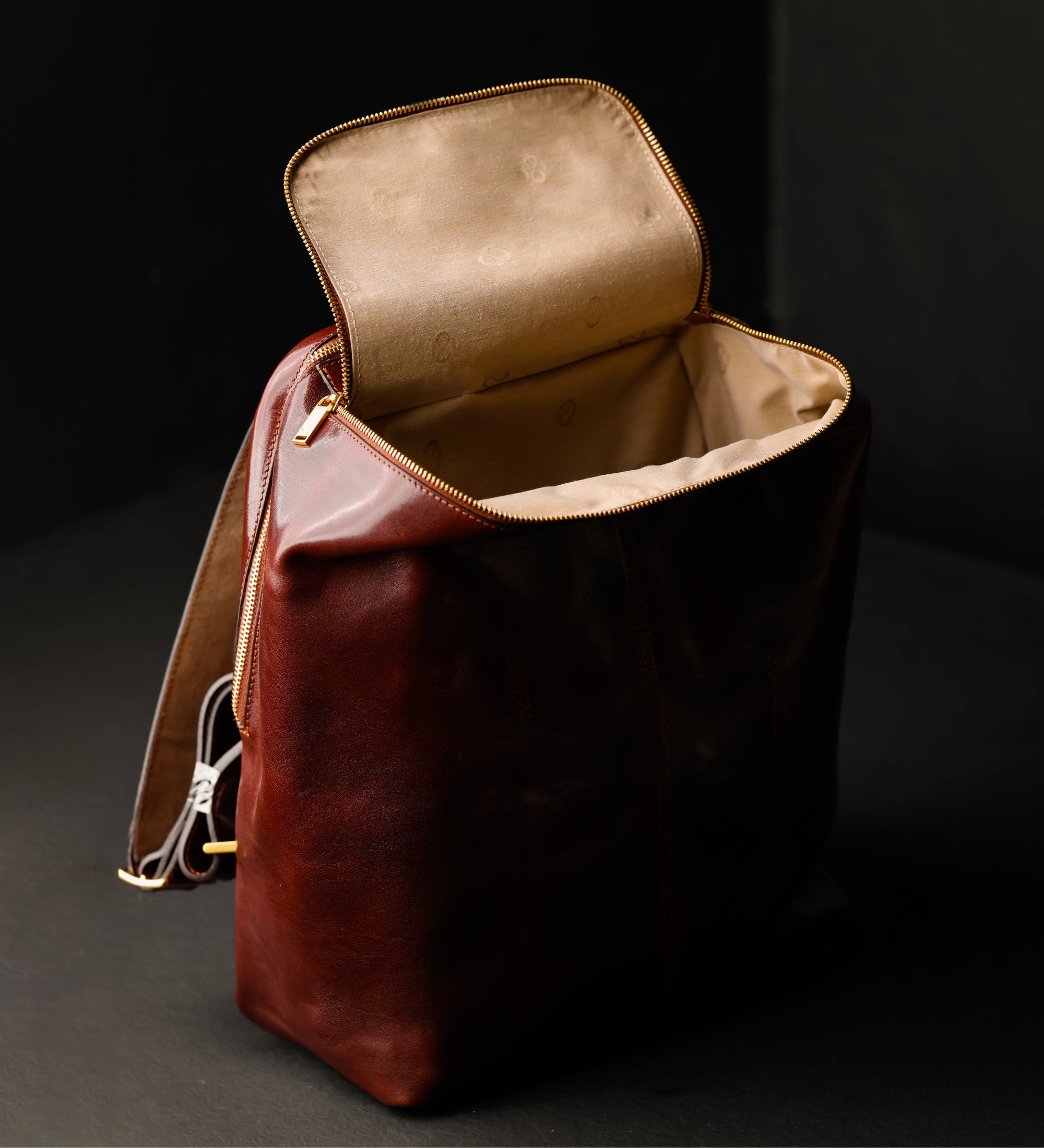 Leather Backpack for Women - A Bend in the River