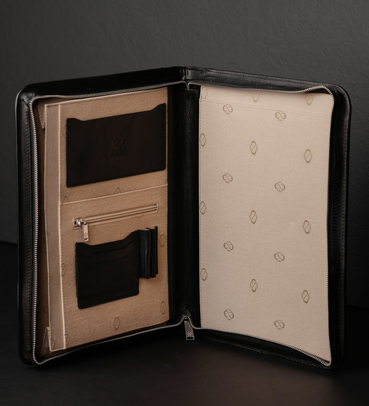 Womens Leather A4 Documents Folder Organizer - Candide