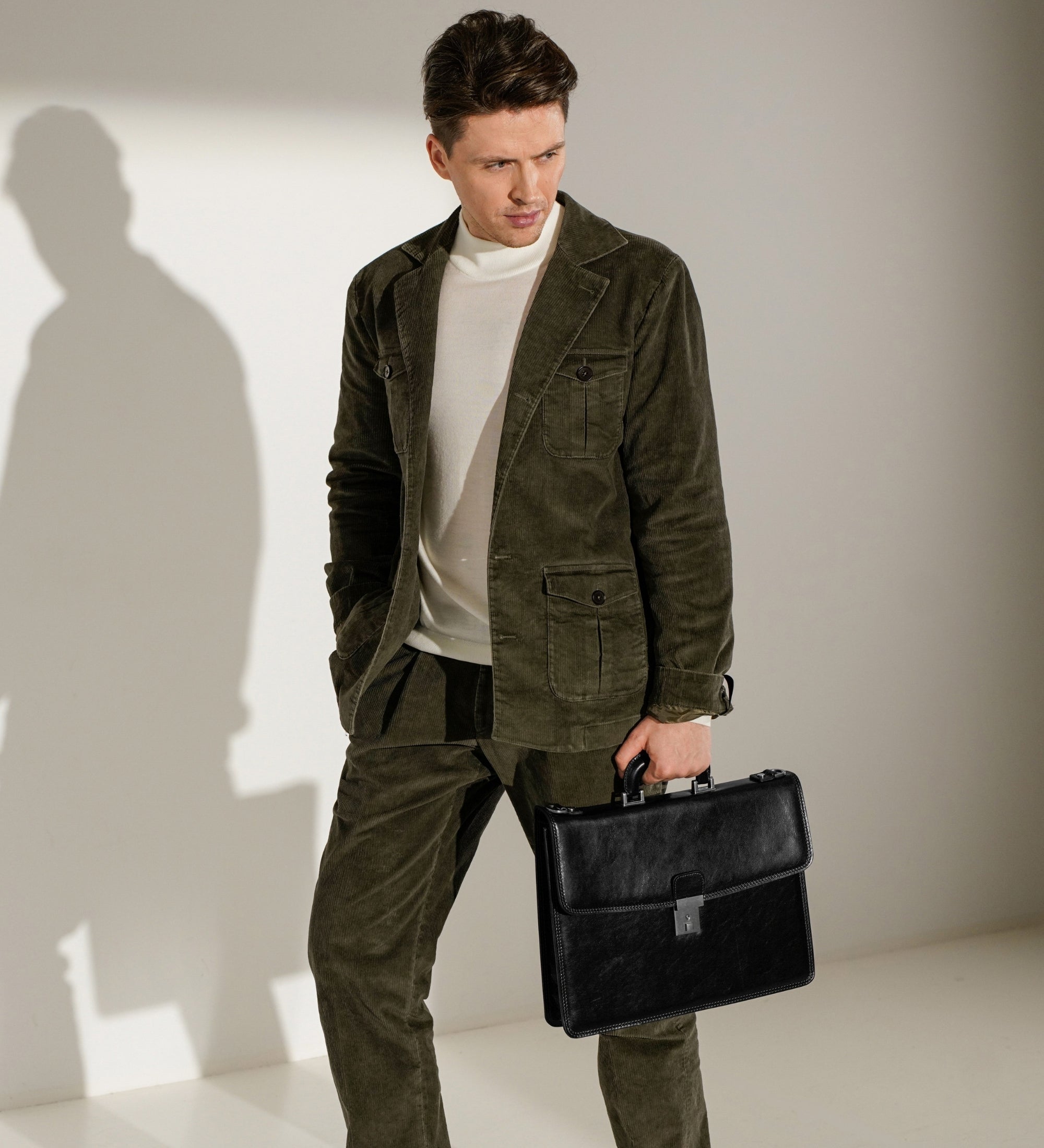 Leather Briefcase - The Sound of the Mountain