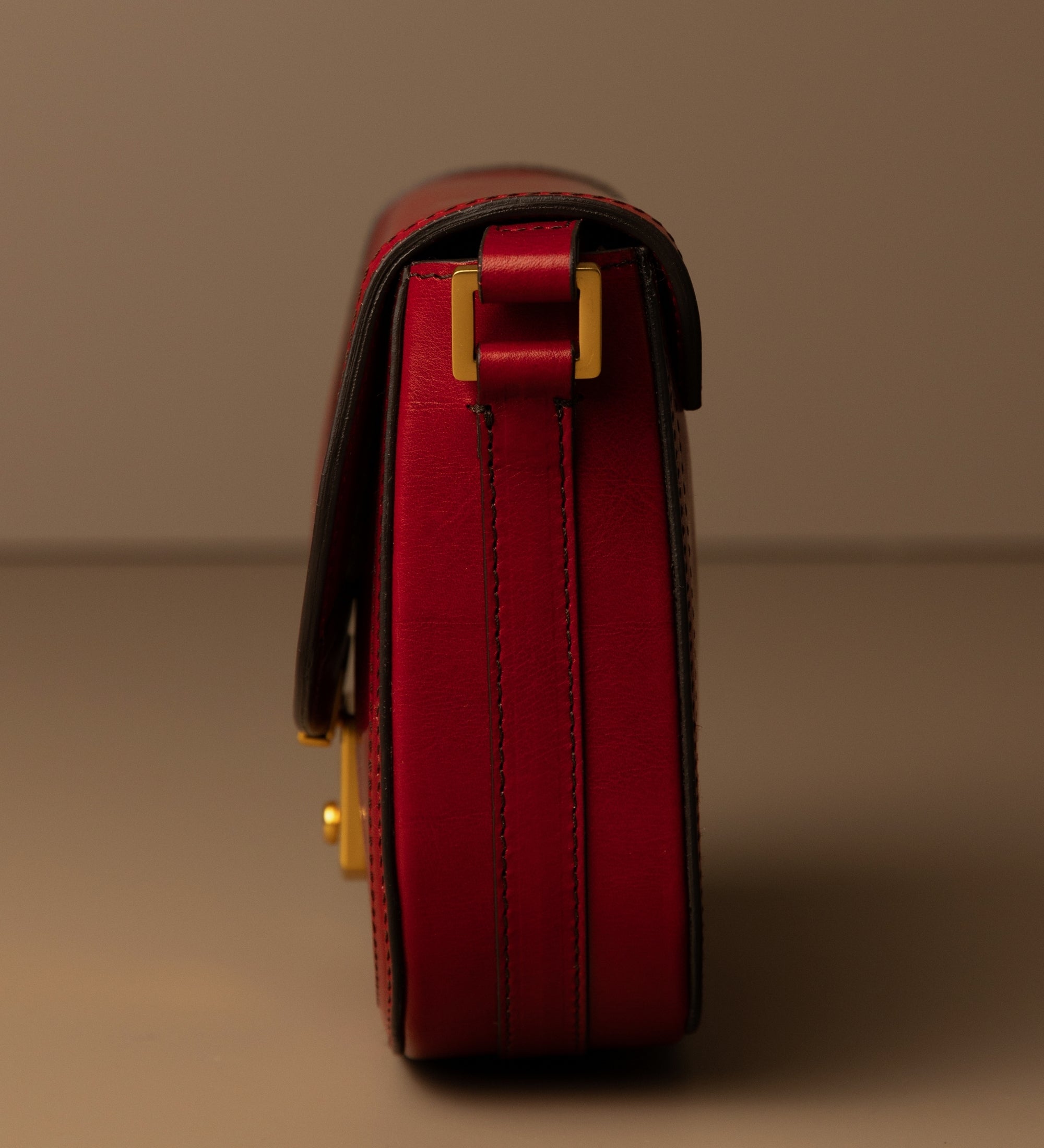 Womens Leather Saddle Bag - Secrets