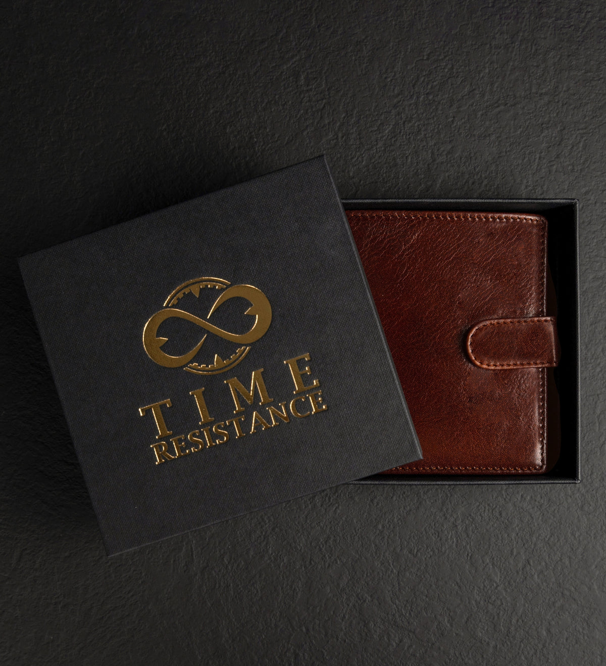 Leather Bifold Wallet with a Snap Closure - Ironweed