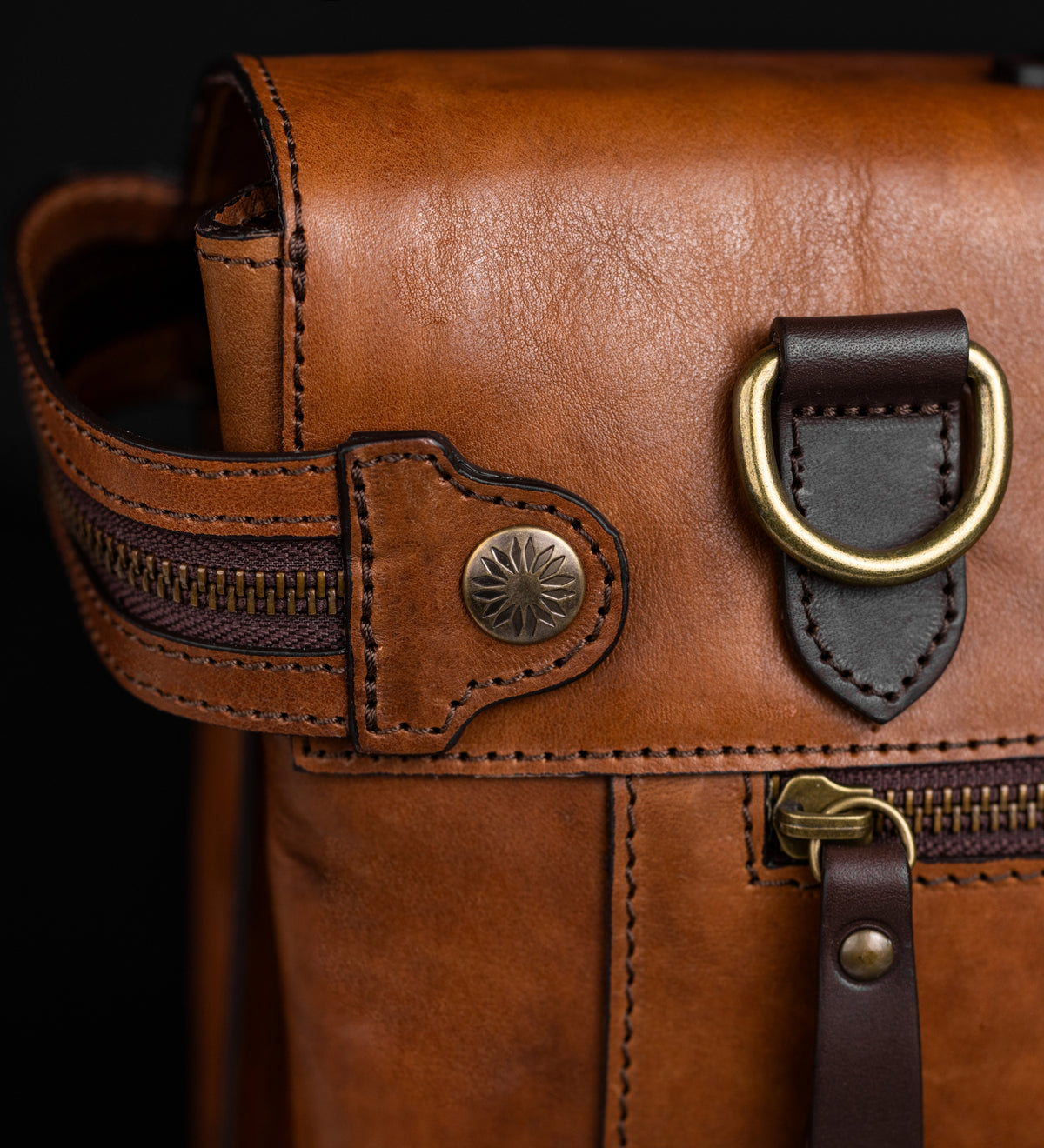 Brown Leather Briefcase Laptop Bag for Women - From Here to Eternity