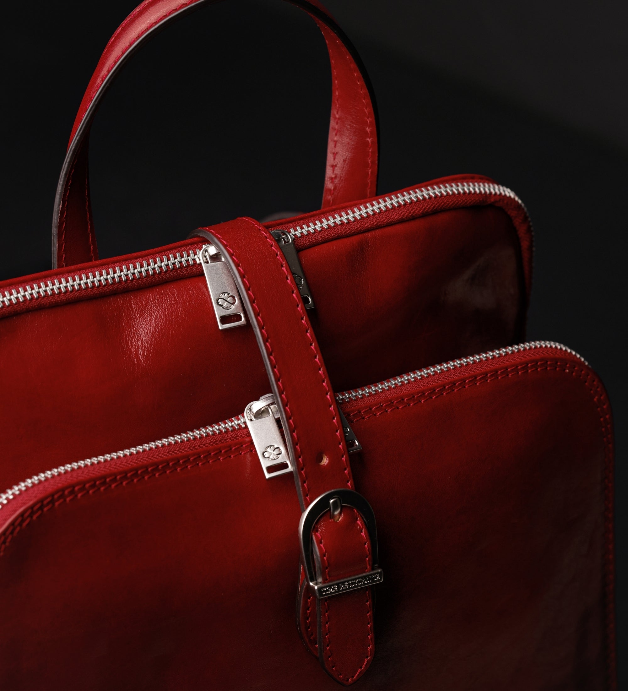 Womens Convertible Leather Backpack Shoulder Bag - Clarissa