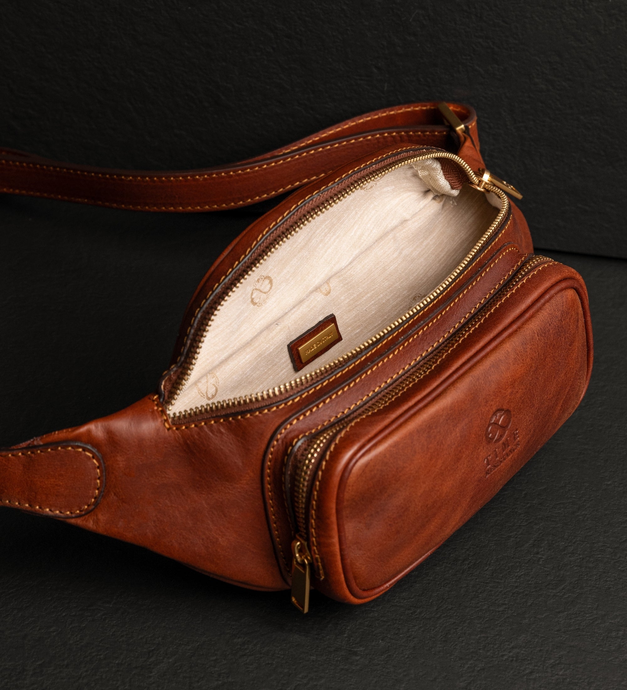 Womens Leather Sling Bag Belly Bag - Independent People