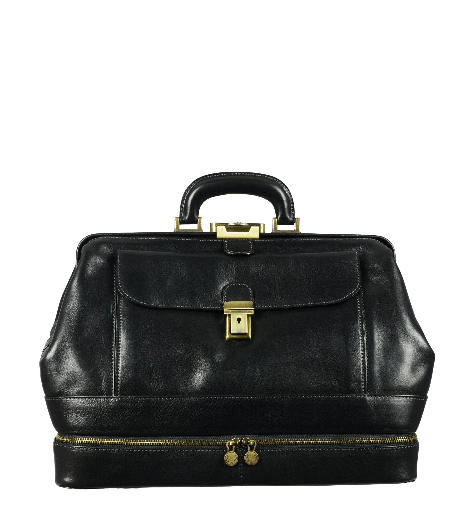 Large Italian Leather Doctor Bag - The Master and Margarita