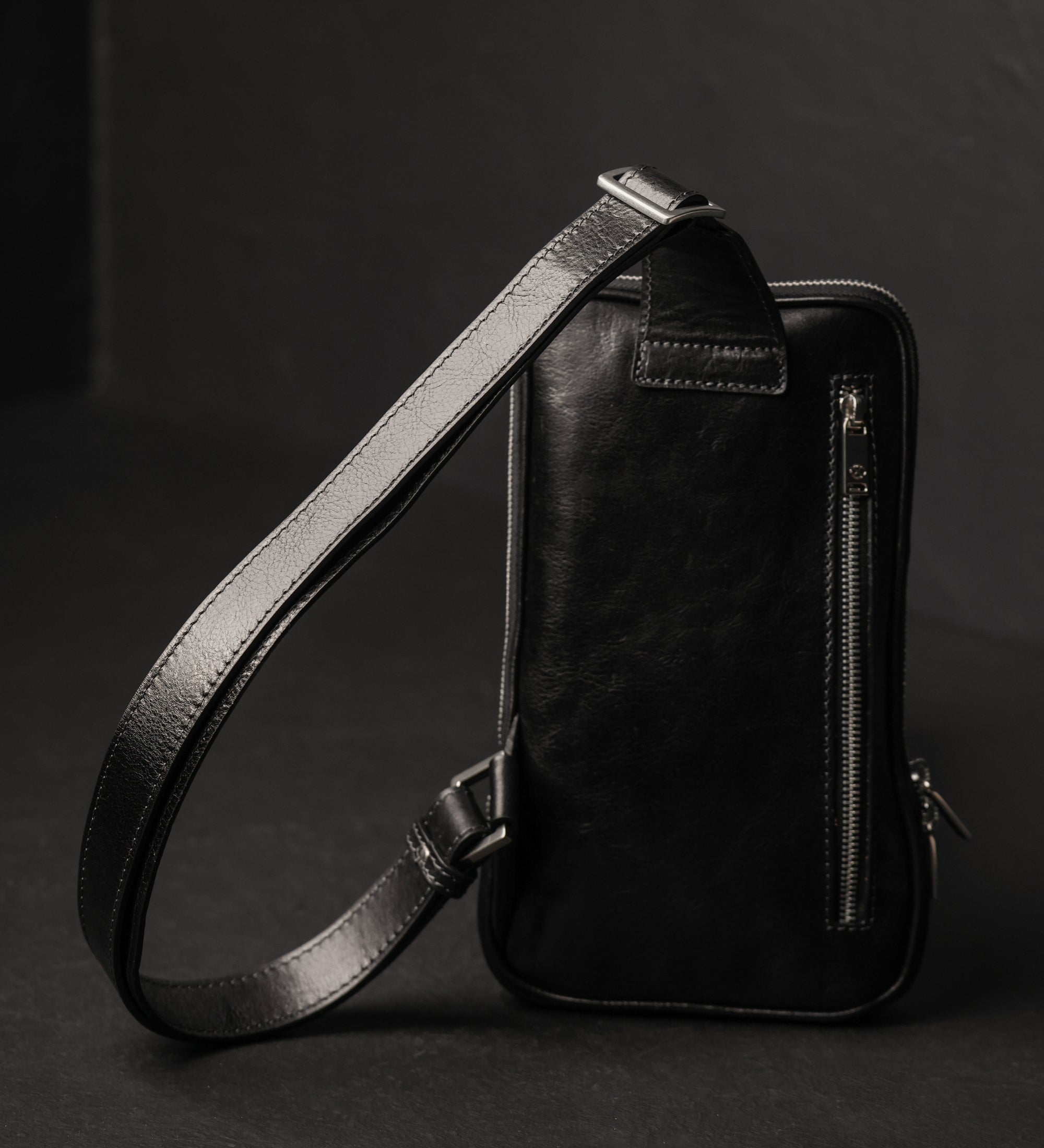 Leather Sling Bag Chest Bag - Kim