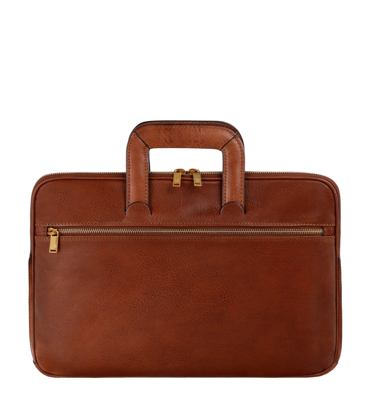 Leather Briefcase Laptop Bag - Brave New World