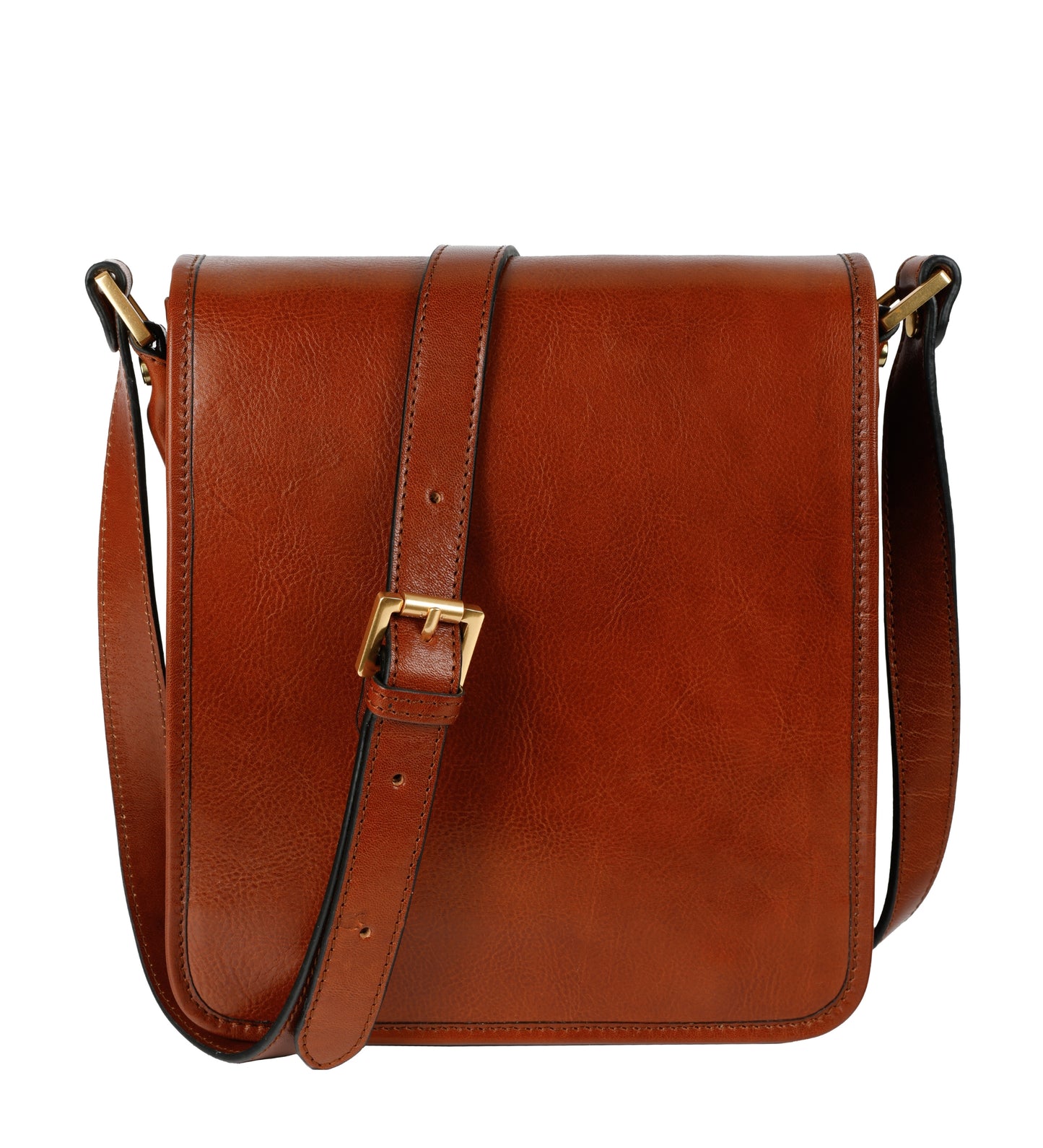 Small Leather Messenger Bag - On The Road