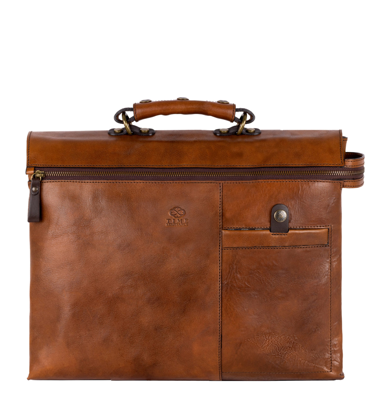 Brown Leather Briefcase Laptop Bag for Women - From Here to Eternity