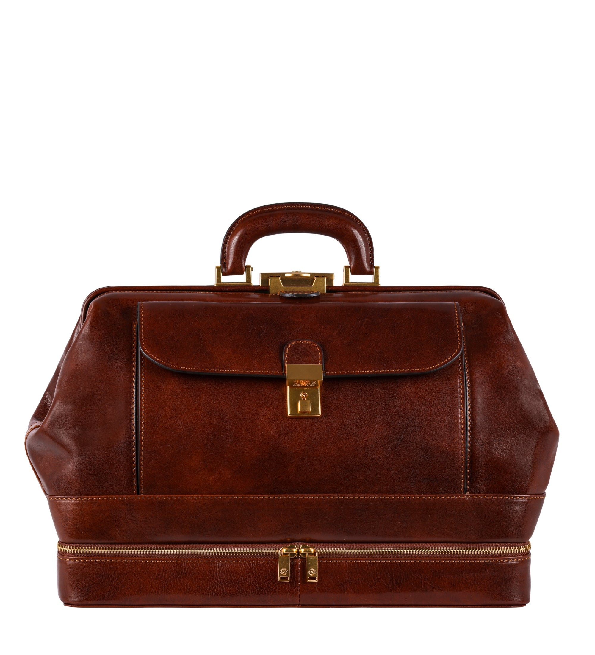 Large Italian Leather Doctor Bag - The Master and Margarita