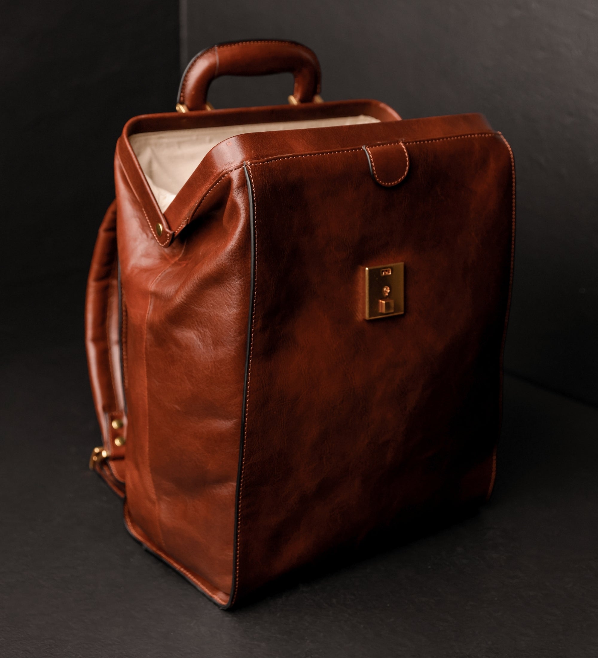 Leather Backpack - A Brief Story of Time