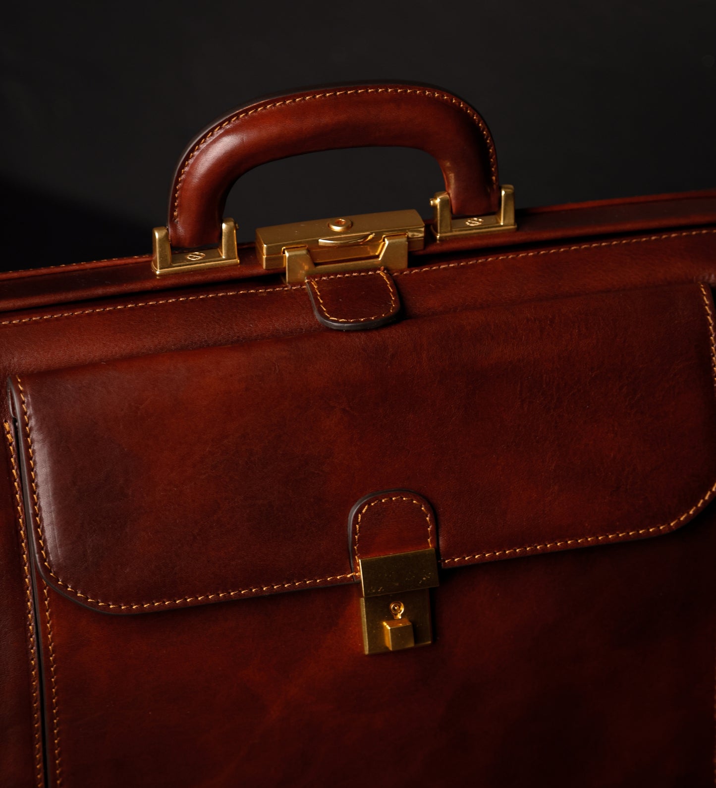 Large Italian Leather Doctor Bag - Hamlet