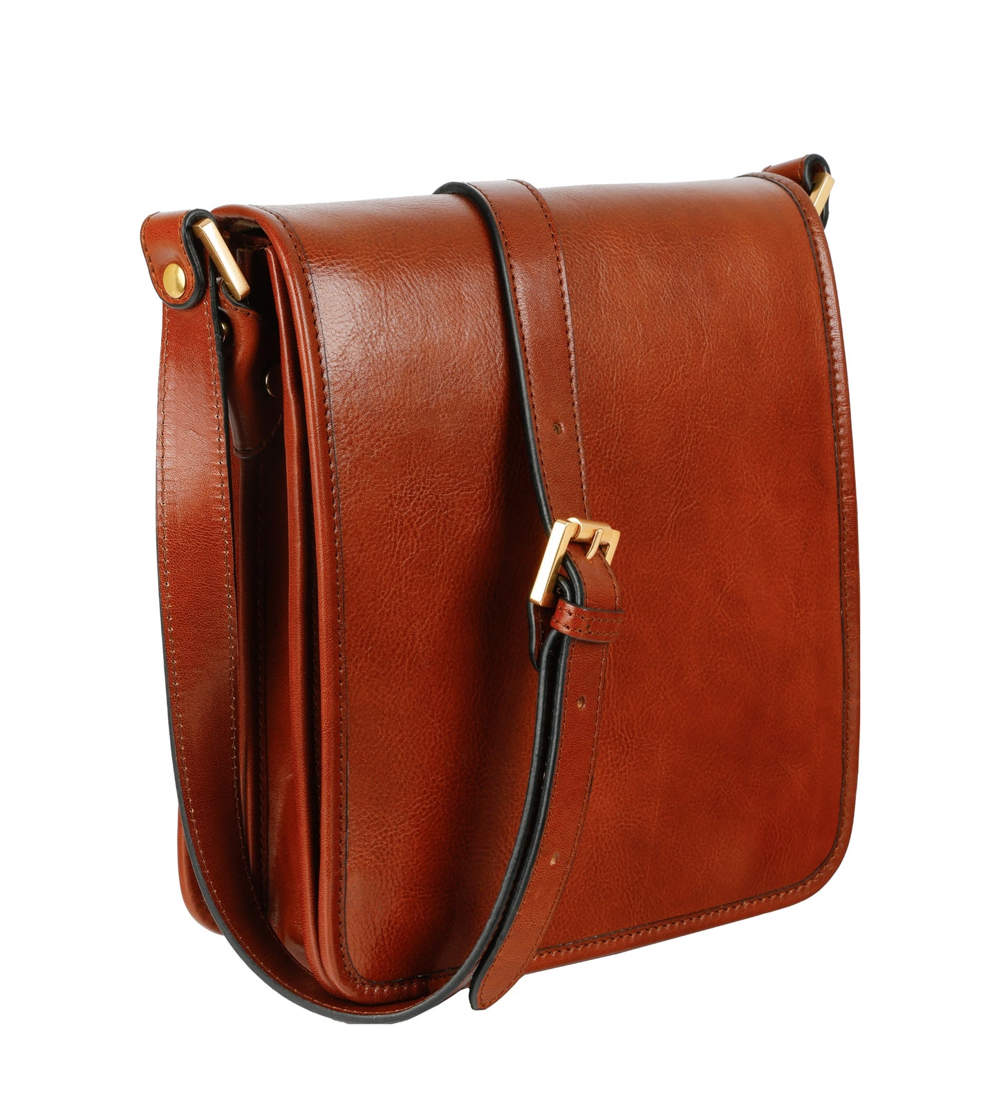 Small Leather Messenger Bag - On The Road