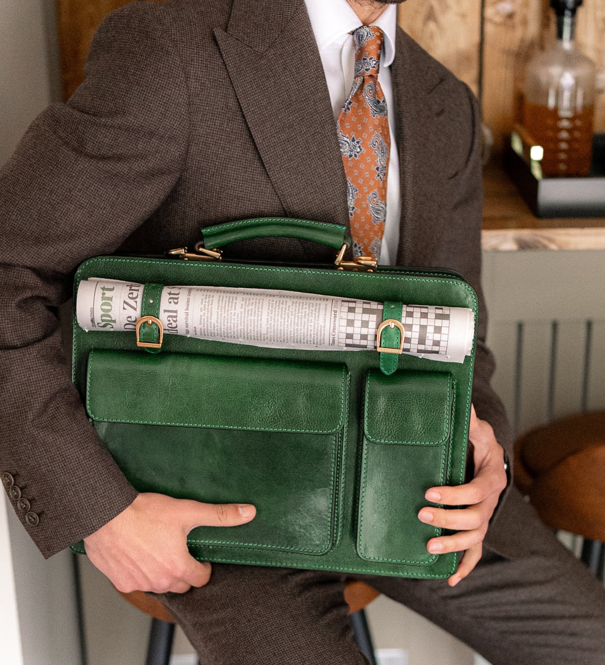 Leather Satchel Bag Briefcase - The Prophet