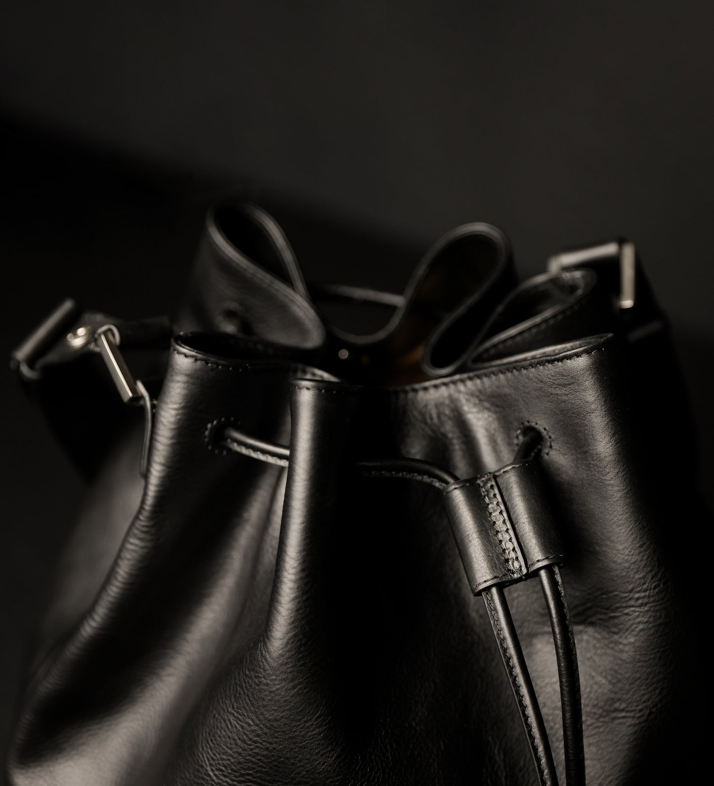 Leather Bucket Bag for Women - Sybil