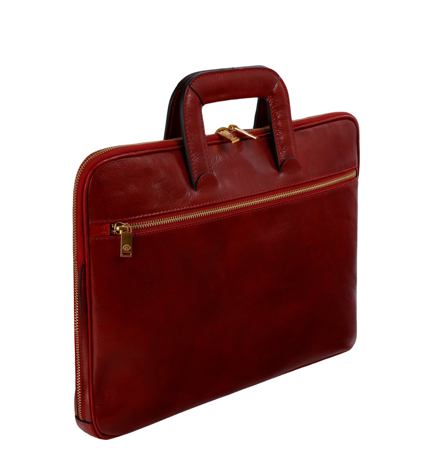 Leather Briefcase Laptop Bag - Brave New World