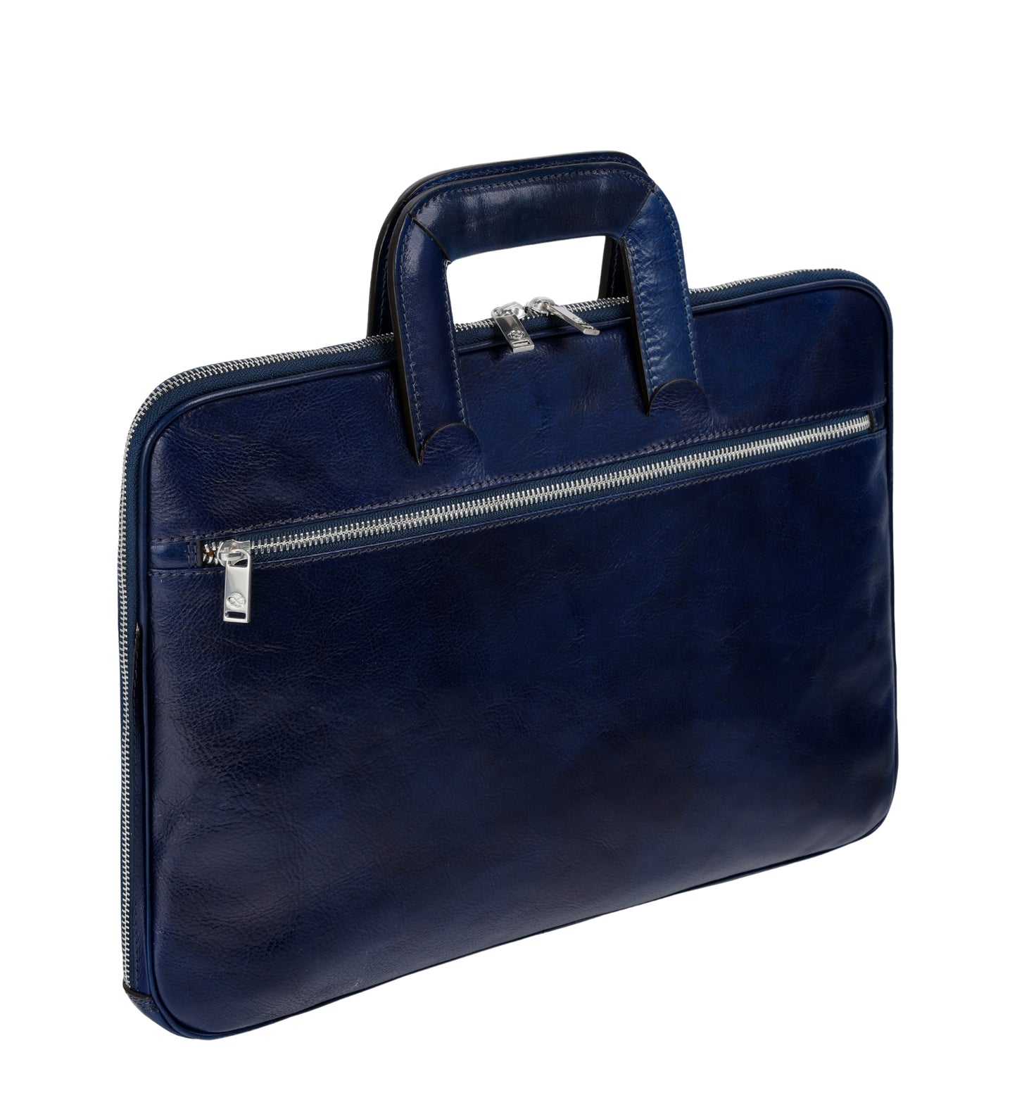 Leather Briefcase Laptop Bag - Brave New World