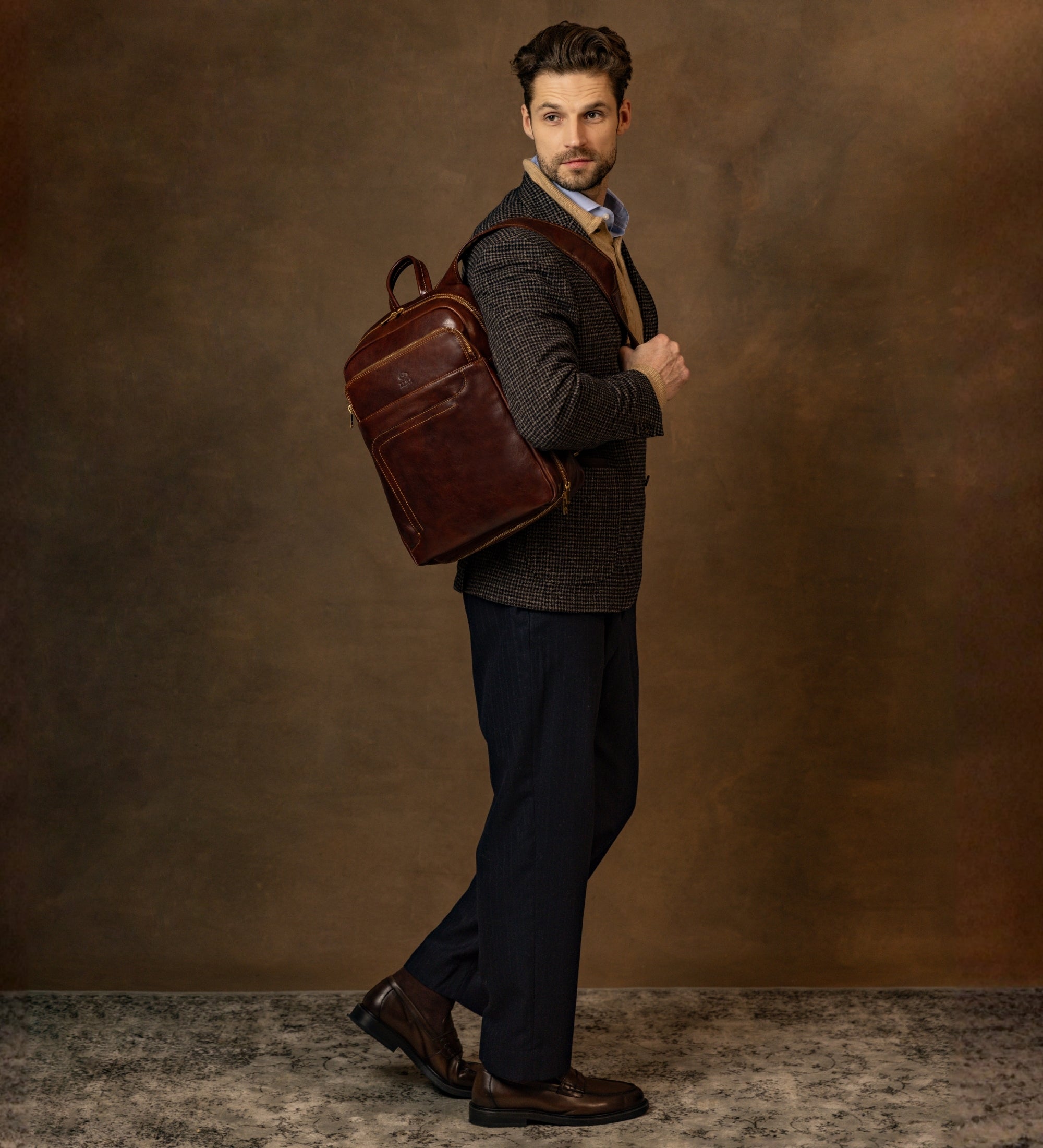 Large Leather Backpack - L.A. Confidential