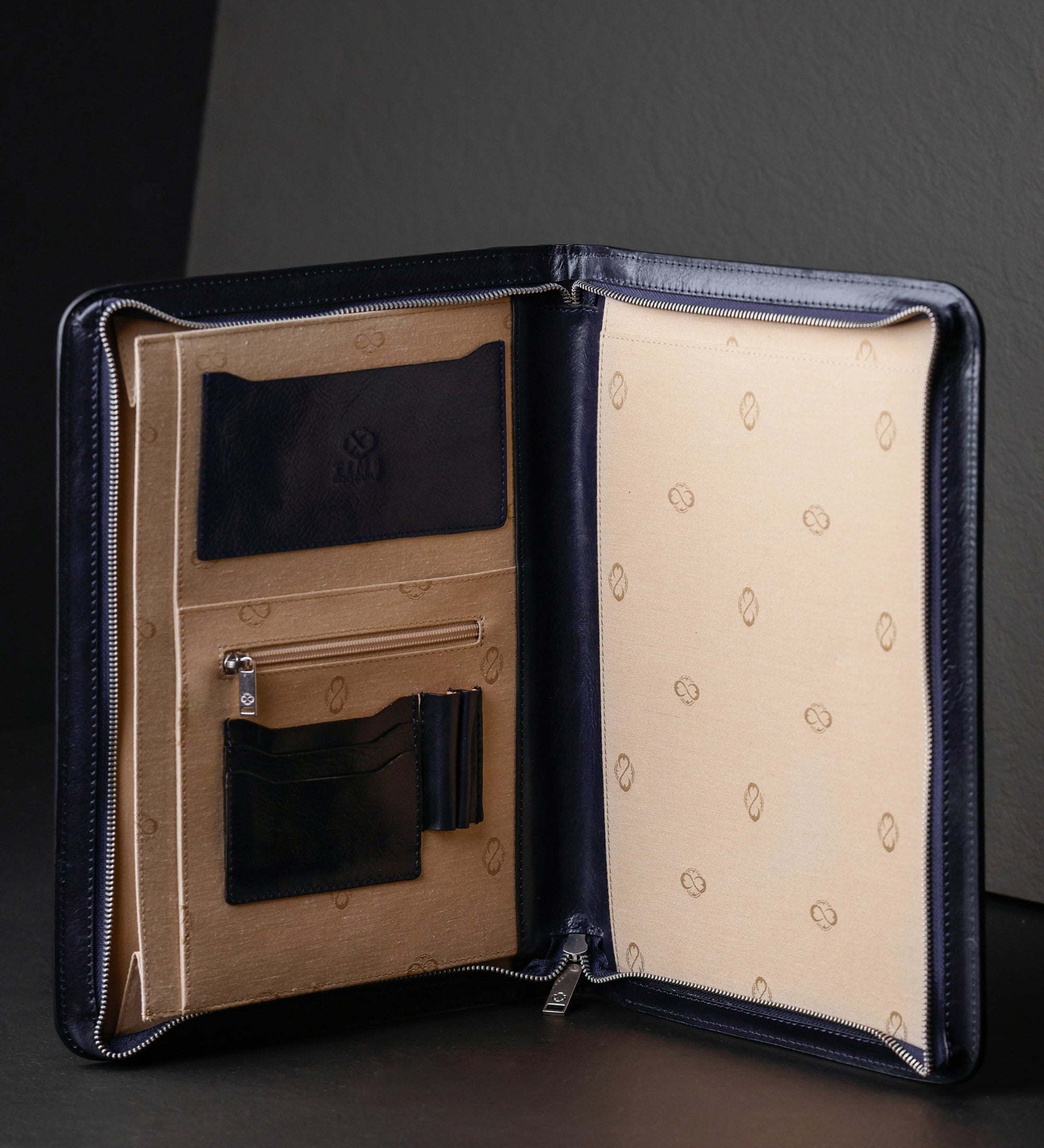 Womens Leather A4 Documents Folder Organizer - Candide