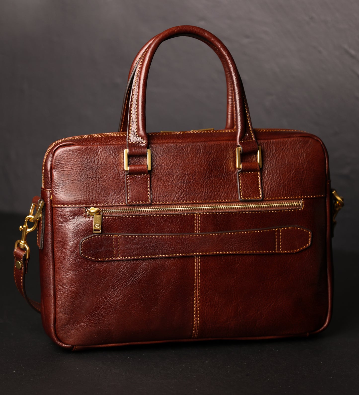 Leather Briefcase Laptop Bag - Orlando