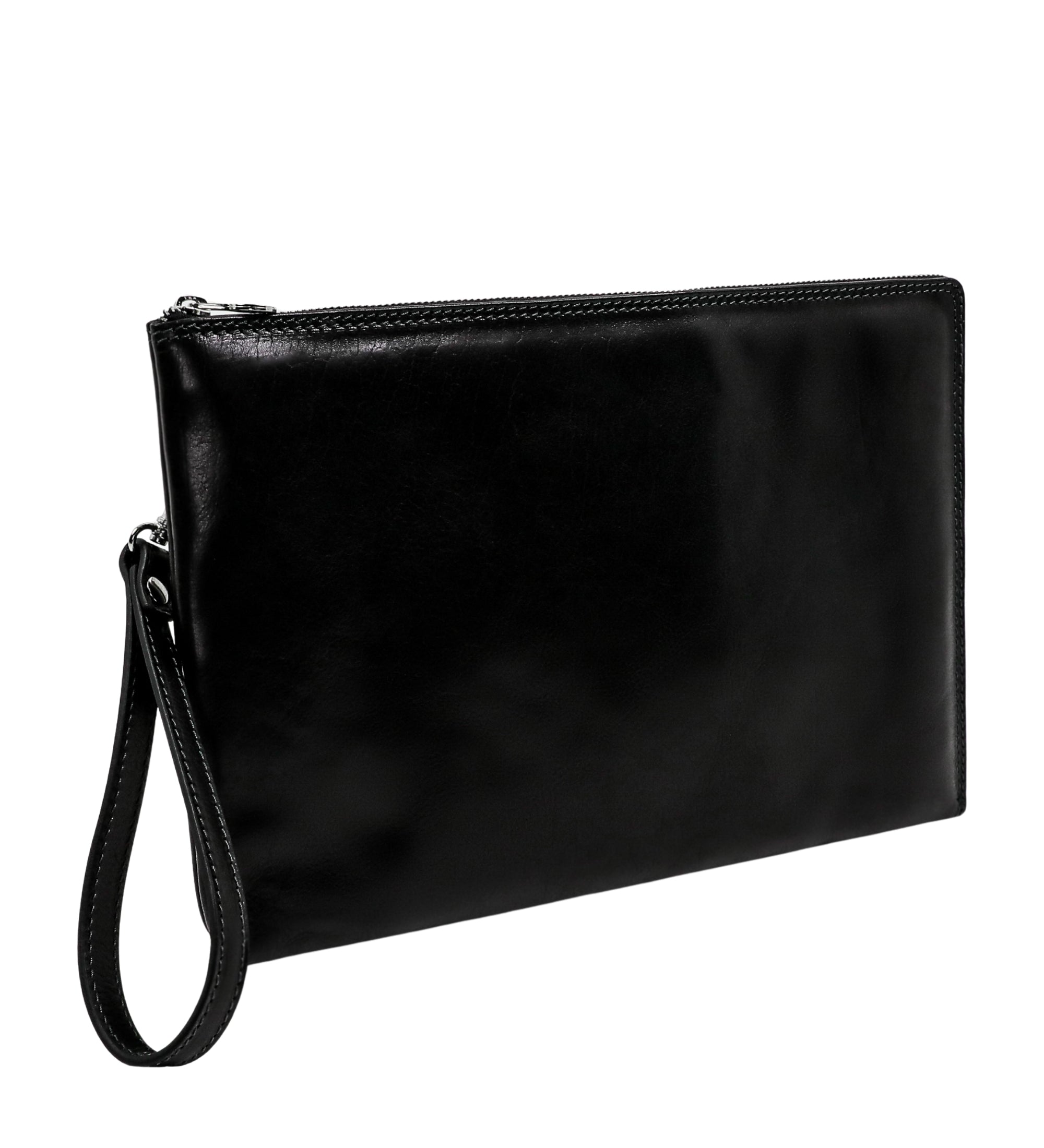 Large Leather Mens Clutch Purse - The Brothers Karamazov