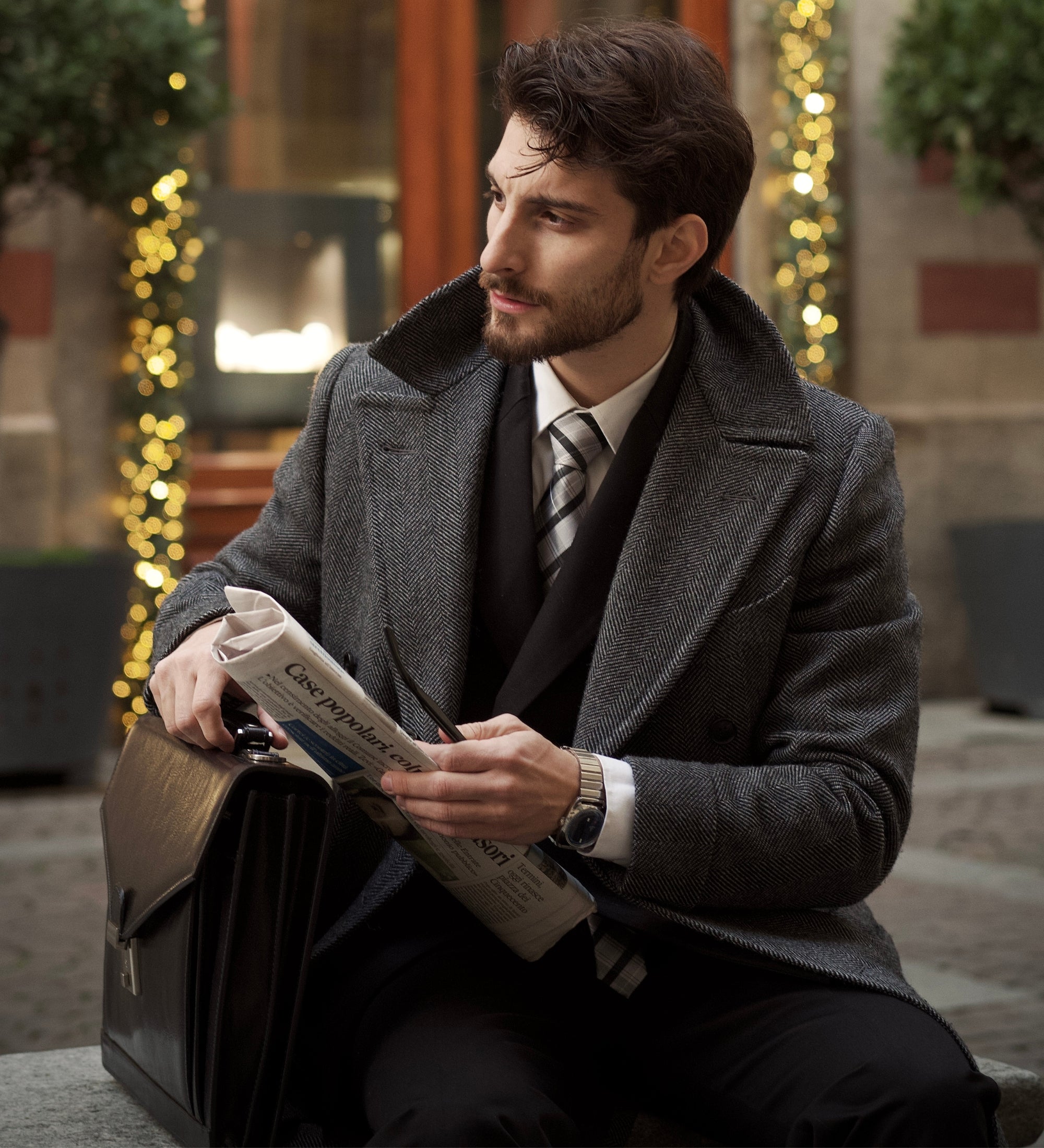 Classic Design Leather Briefcase - The Magus