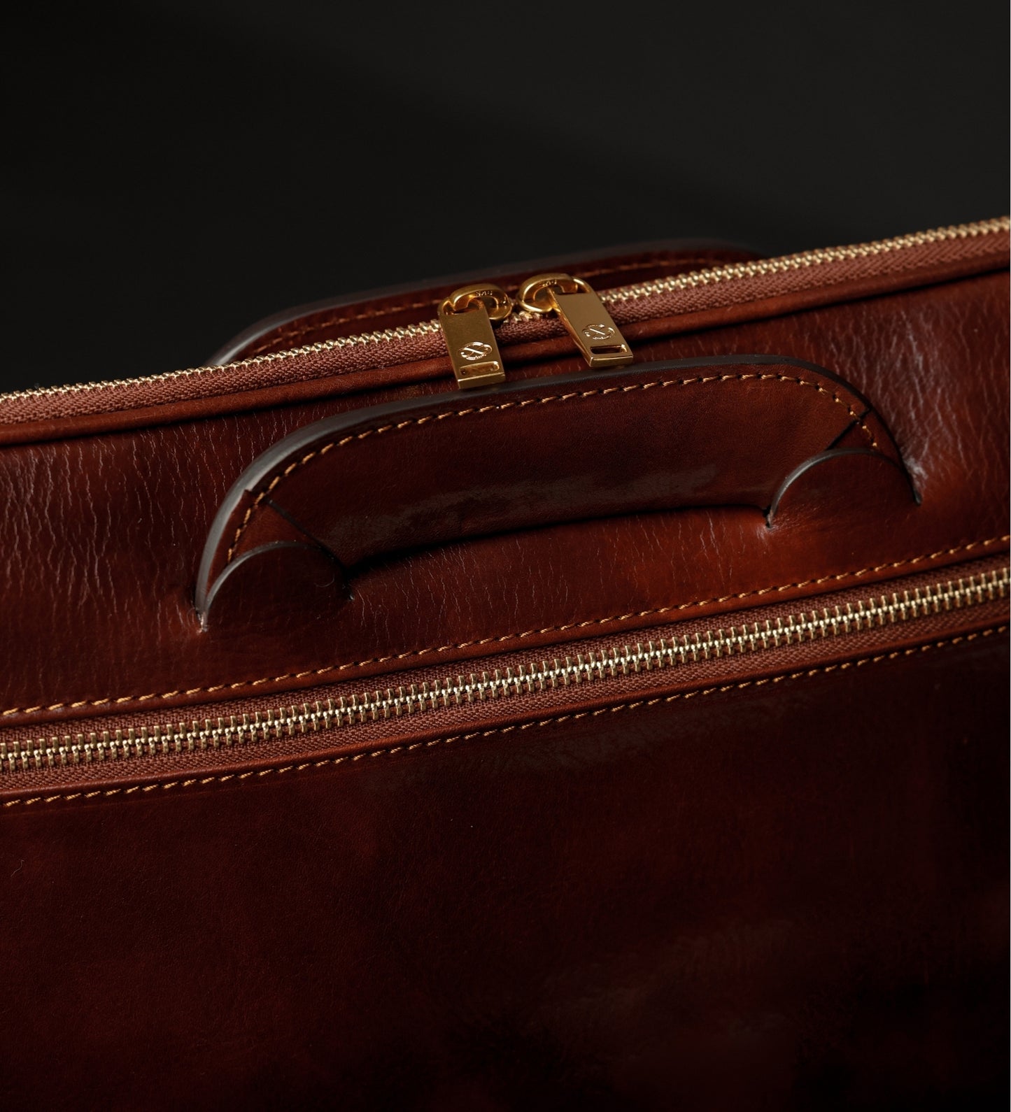 Leather Briefcase Laptop Bag - Brave New World