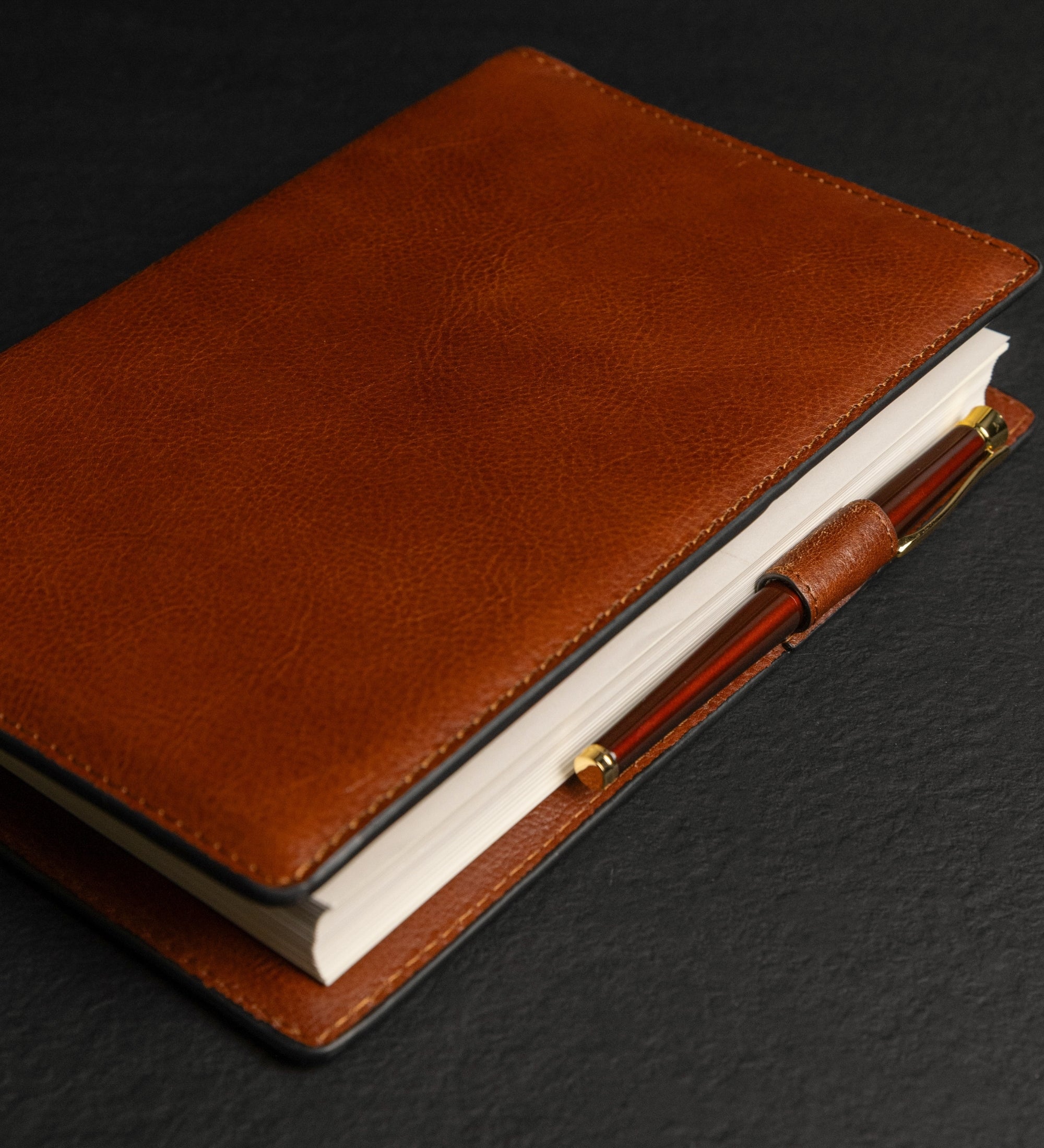 Womens Leather Journal with Refillable A5 Notepad - The Diary of a Nobody