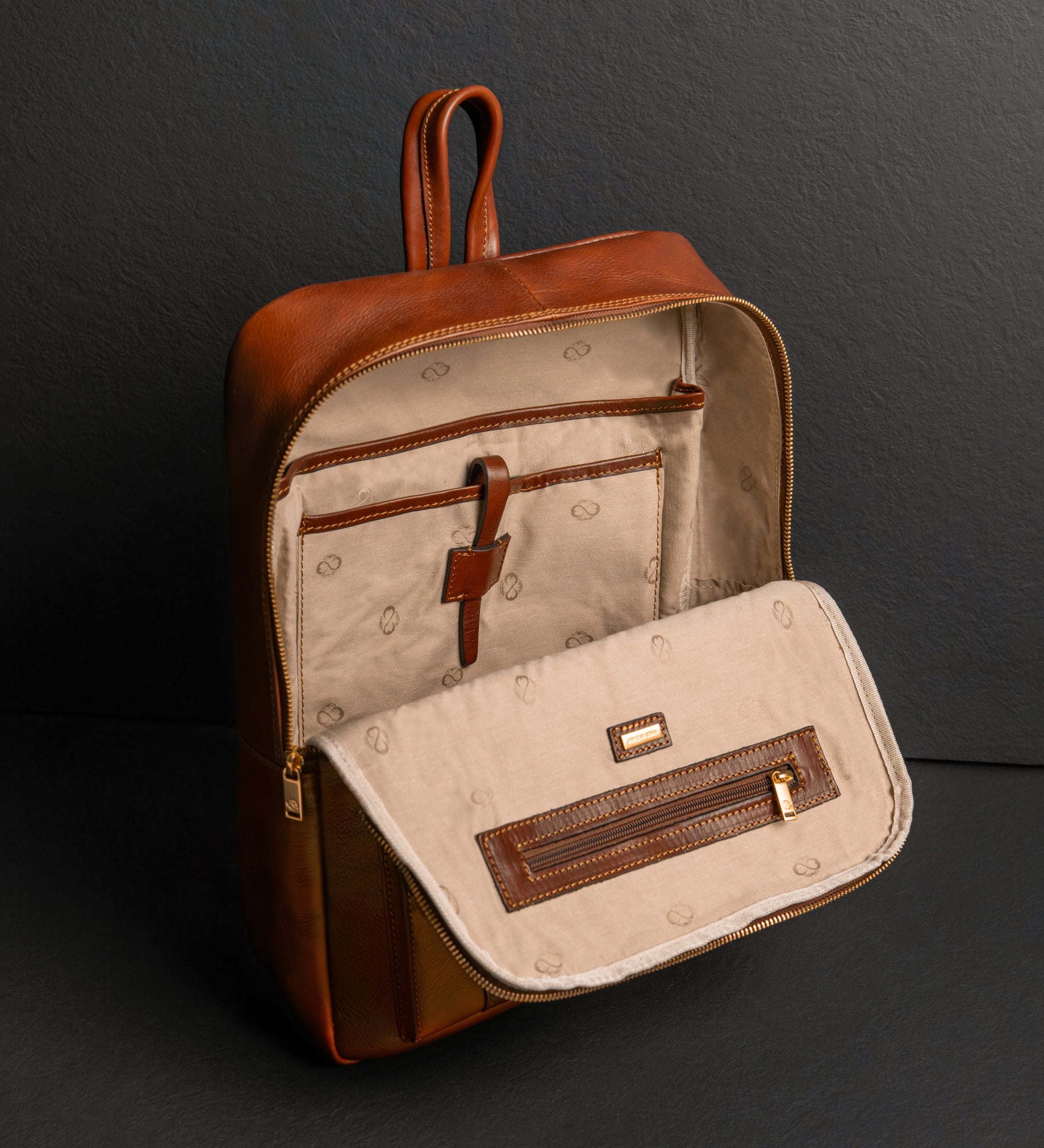 Womens Leather Backpack Travel Bag - The Divine Comedy