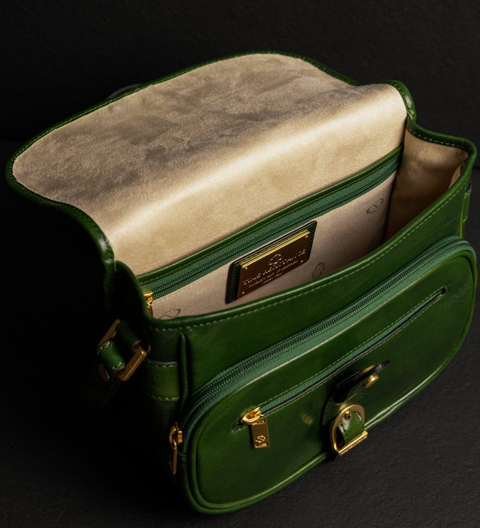 Womens Leather Saddle Bag - Women In Love