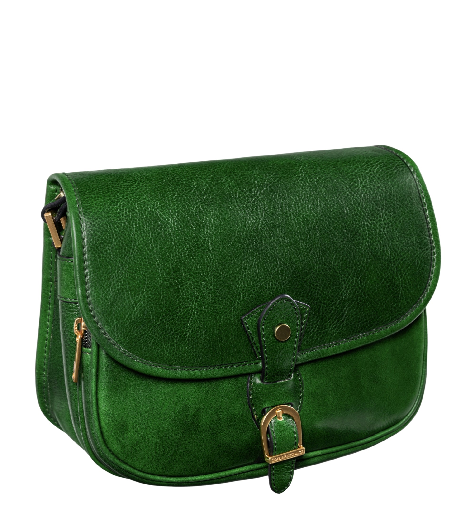 Womens Leather Saddle Bag - Women In Love